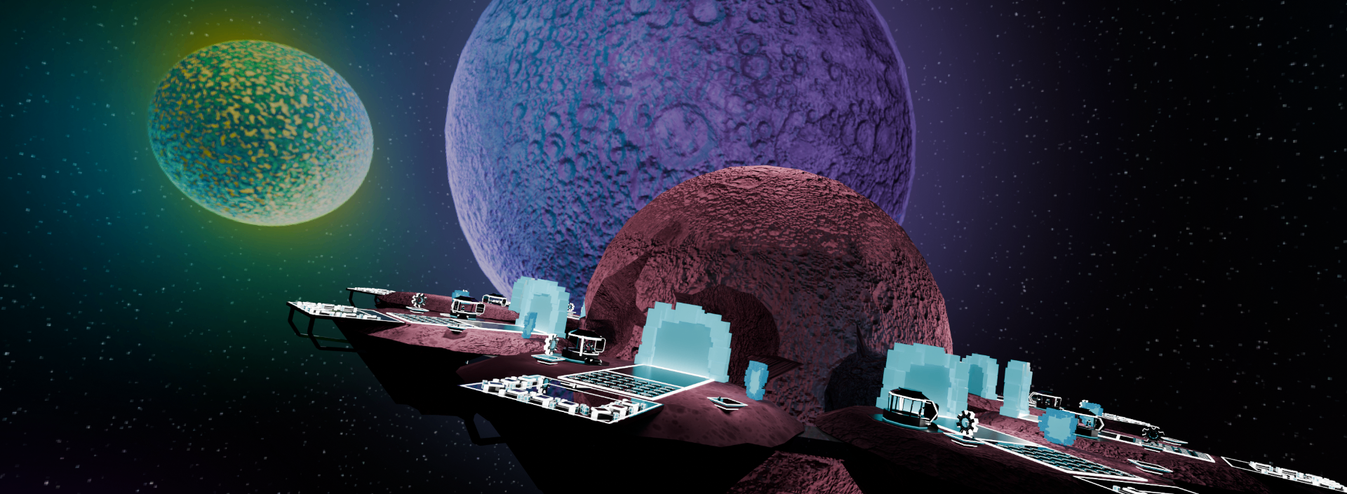 Alien moon terrain